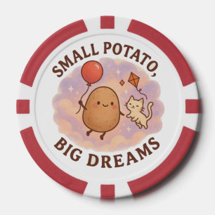 Kleine Aardappel Grote Dromen – Schattige Motivati Poker Chips
