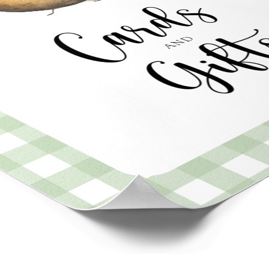 Kleine aardappel - kaarten en cadeaus baby shower poster (Hoek)