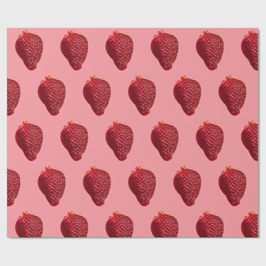 Kleine aardbei cadeaupapier (Vlak)