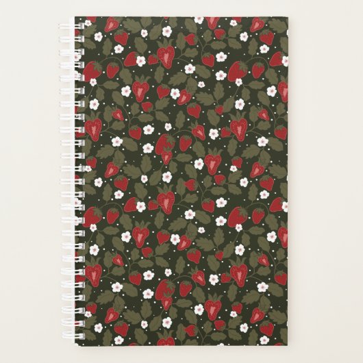 Kleine aardbeienplanner | schattige planner (Voorkant)