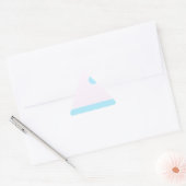 Kleine Abstracte monster of Abstract landschap Driehoek Sticker (Envelop)