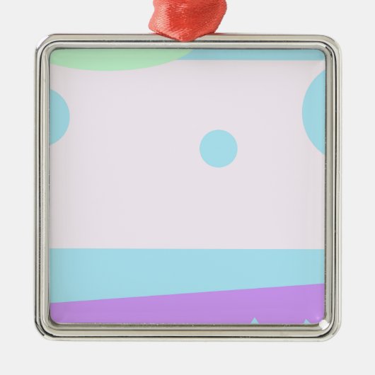 Kleine Abstracte monster of Abstract landschap Metalen Ornament (Voorkant)