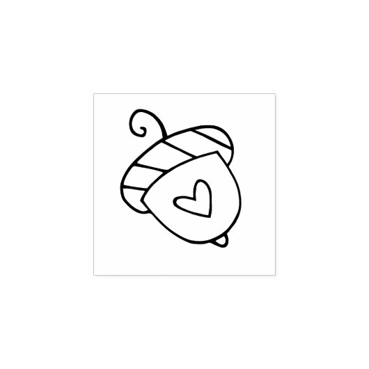 Kleine Acorn 2 1x1 in Rubberstempel (Afrduk)