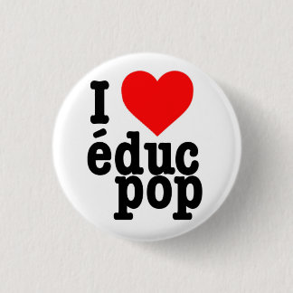 Kleine adge I love educ pop Ronde Button 3,2 Cm