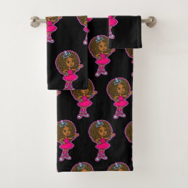 Kleine Afrikaanse Amerikaanse prinses Bad Handdoek