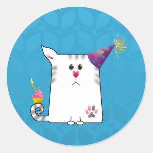 Kleine Alfie blauw Ronde Sticker