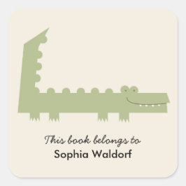 Kleine Alligator Vierkante Sticker