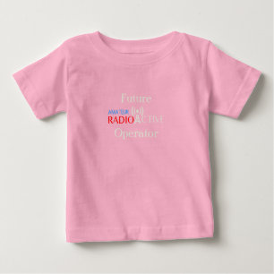 Kleine amateur radio operator meisjes baby slab