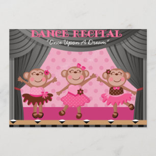 Kleine apen Dance Overweging Uitnodigingen