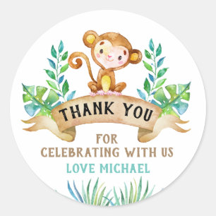 Kleine apensticker ronde sticker