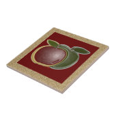 Kleine appels 3D (goud/veenbes) Tegeltje (Zijkant)