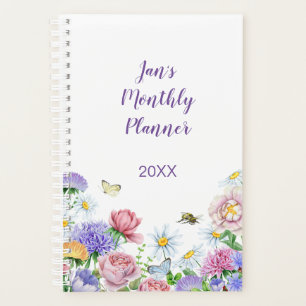 Kleine Aquarel Tuin Bloem Vlinder Hommeltje Planner
