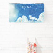 Kleine Arctic Fox Illustratie Aangepast Spandoek (Insitu)