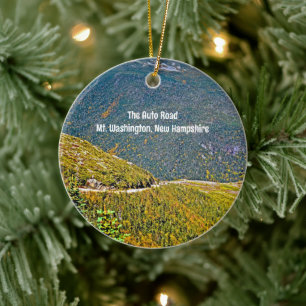 Kleine Auto Road Mt. Washington keramisch Ornament