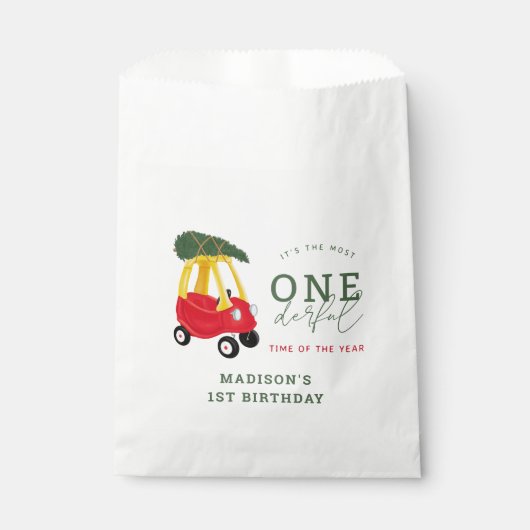 Kleine auto vakantie Onederful verjaardags gunsten Bedankzakje (Voorkant)