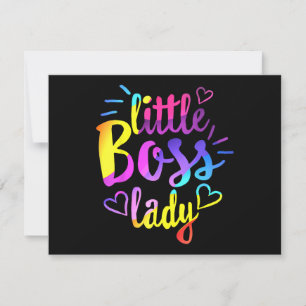Kleine baas dame meisjes kinderen dochter baby min feestdagenkaart