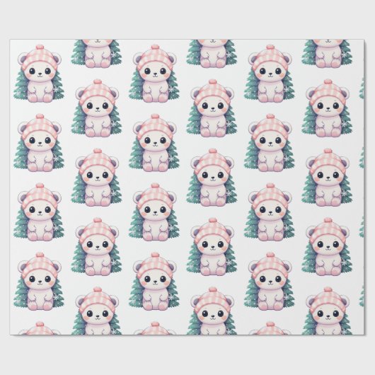 Kleine Baby Dier Xmas Magic Cadeaupapier (Vlak)