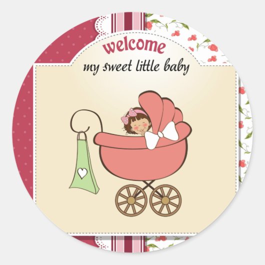 Kleine baby ronde sticker (Voorkant)