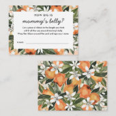 Kleine Baby shower Hoe groot is mama's buik? Informatiekaartje (Voorkant / Achterkant)