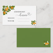 Kleine baby shower hoeveel kussen er zijn informatiekaartje (Voorkant / Achterkant)