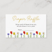 Kleine Baby shower met wilde bloem Informatiekaartje (Voorkant)