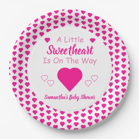 Kleine Baby shower Papieren Bordje (Voorkant)