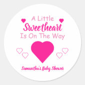 Kleine Baby shower Ronde Sticker (Voorkant)