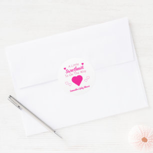 Kleine Baby shower Ronde Sticker