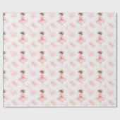Kleine Ballerina #3 - Brunette Cadeaupapier (Vlak)