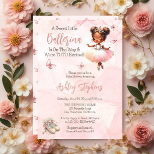 Kleine ballerina is op weg naar Tutu Baby shower Kaart