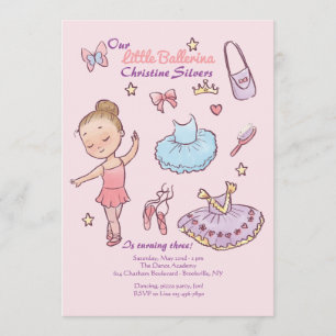 Kleine Ballerina Uitnodiging