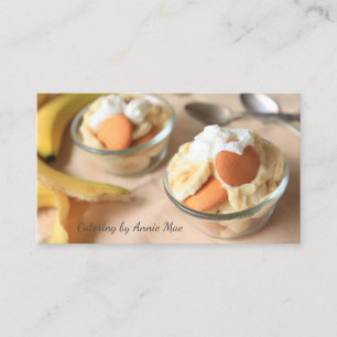 Kleine bananenpudding visitekaartje