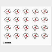 Kleine Baseball Star Tshirts en geschenken Ronde Sticker (Vel)