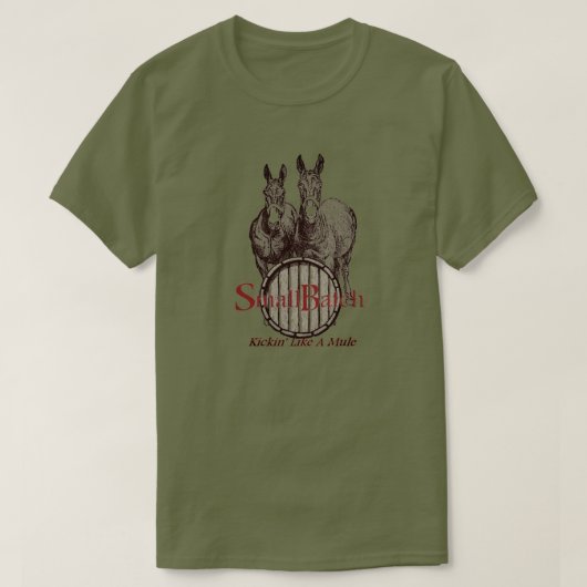 Kleine batterij-Kickin' als een mul T-shirt (Design voorkant)