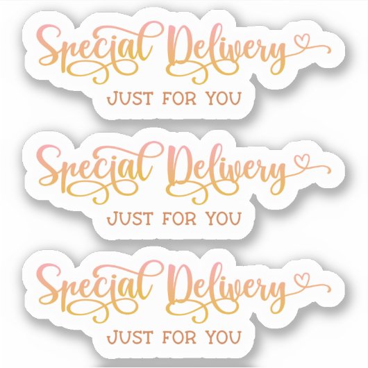 Kleine bedrijfscutrof Dank u Sticker (Voorkant)