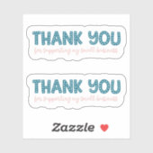 Kleine BedrijfsKute Modern Dank u Stickers (Vel)