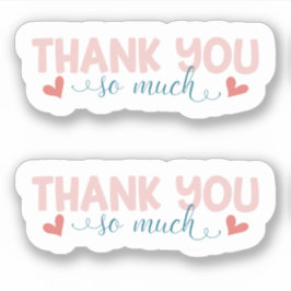 Kleine BedrijfsKute Modern Dank u Stickers