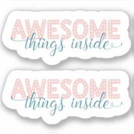 Kleine bedrijfskutroze Dank u Sticker