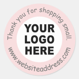 Kleine bedrijven dank u klassieke ronde sticker