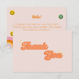 Kleine bedrijven Dank u voor de Retrografische kaa Bedankkaart