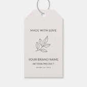 Kleine bedrijven Minimalistische Botanische Prijs  Cadeaulabel (Voorkant)