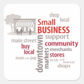 Kleine bedrijven vierkante sticker (Voorkant)