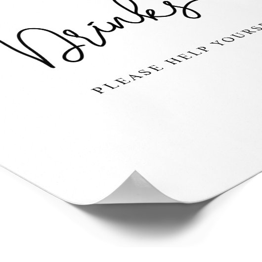 kleine beer Drinken helpen jezelf Poster (Hoek)