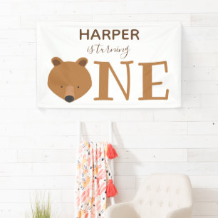 Kleine Beer met één staartdier eerste geboorte Spandoek