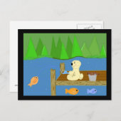 Kleine Beer op de Dock Briefkaart (Voorkant / Achterkant)