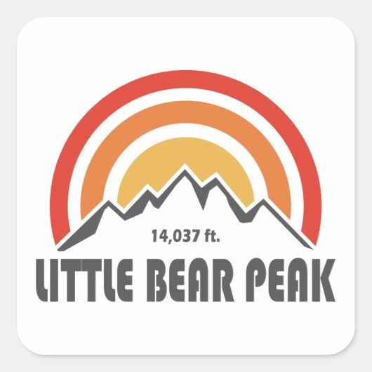 Kleine Beer Peak Vierkante Sticker (Voorkant)