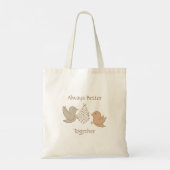 Kleine Beige Birdies bij de feeder - beter bij elk Tote Bag (Achterkant)