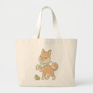 Kleine beschermer kikker grote tote bag
