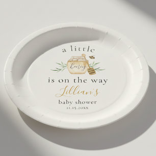 Kleine Bij Is Op Weg Bijen Baby Shower Welkom Papieren Bordje