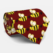 Kleine bijen Rood Stropdas (Opgerold)